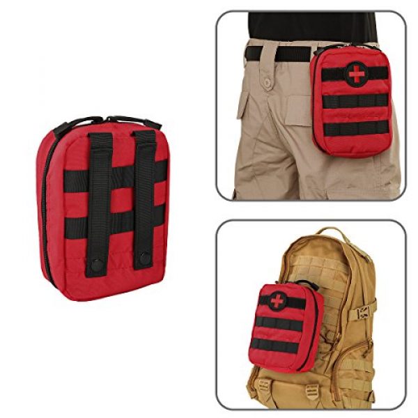IronSeals Tactical Pouch 4 IronSeals Medical Pouch, Tactical MOLLE EMT Medical First Aid IFAK Blowout Utility Pouch with First Aid Patch and Shear