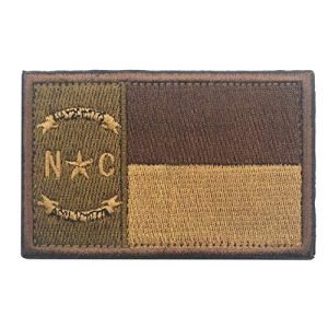 Tactical Embroidery Patch Airsoft Morale Patch 1 North Carolina USA State Flag Tactical Embroidery Patch Hook & Loop Morale Patch Military Patch for Clothing Accessory Backpack Armband (color1)