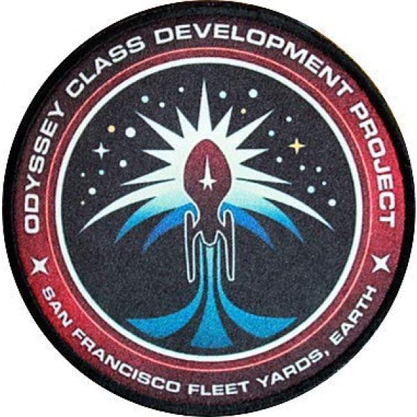 Fine Print Patch Airsoft Morale Patch 1 Star Trek Odyssey Class Development Project San Francisco Fleet Yards,Earth Military Hook Loop Tactics Morale Patch