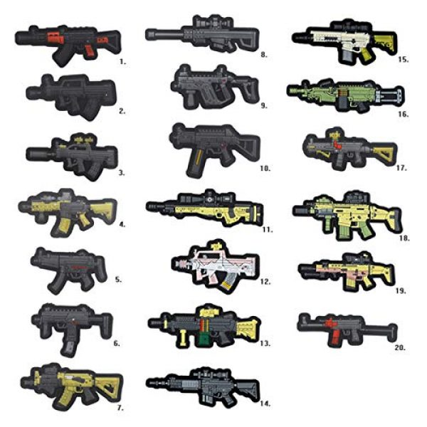 Military Ba Airsoft Morale Patch 6 Military Ba Light Machine Gun PVC Morale Patch