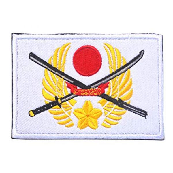 Tactical Embroidery Patch Airsoft Morale Patch 1 Japan Flag Embroidery Patch Military Tactical Morale Patch Badges Emblem Applique Hook Patches for Clothes Backpack Accessories