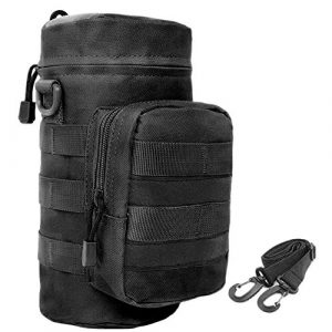 TF TOURFUN Tactical Pouch 1 TF TOURFUN Water Bottle Pouch Tactical MOLLE Hydration Carrier Bag with Extra Accessory Pocket and Detachable Shoulder Strap