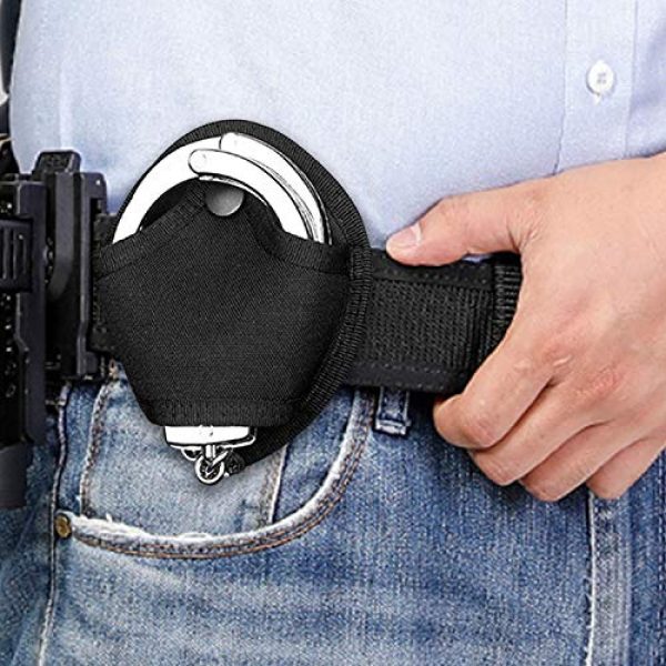 mcjs-silisili Tactical Pouch 7 mcjs-silisili Handcuff Case 2Pcs, Quick Release Handcuff Case Nylon Open Top Handcuff Holder Pouch Fits Chain
