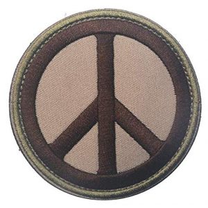 Embroidered Patch Airsoft Morale Patch 1 Peace Sign 3D Tactical Patch Military Embroidered Morale Tags Badge Embroidered Patch DIY Applique Shoulder Patch Embroidery Gift Patch