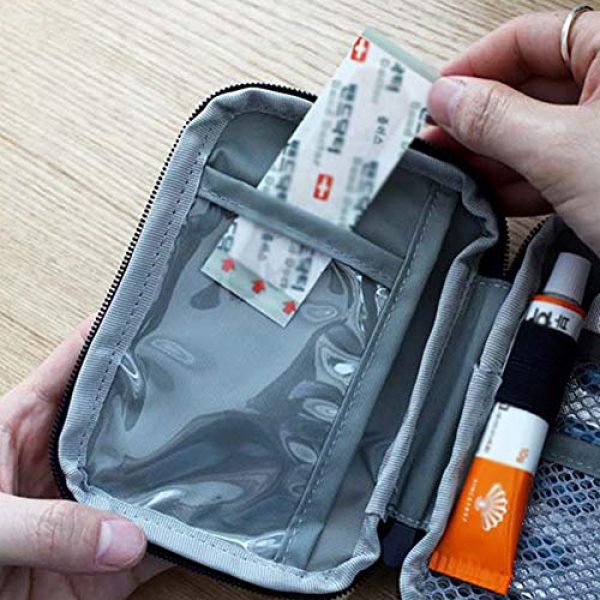 bjlongyi Tactical Pouch 4 bjlongyi Portable First Aid Bag,Outdoor Camping Home Survival First Aid Kit Bag Case Pill Pouch