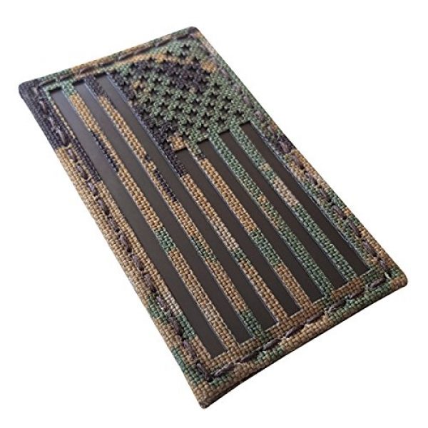 Tactical Freaky Airsoft Morale Patch 1 MARPAT Digital Woodland Infrared IR USA American Flag 3.5x2 IFF Tactical Morale Fastener Patch