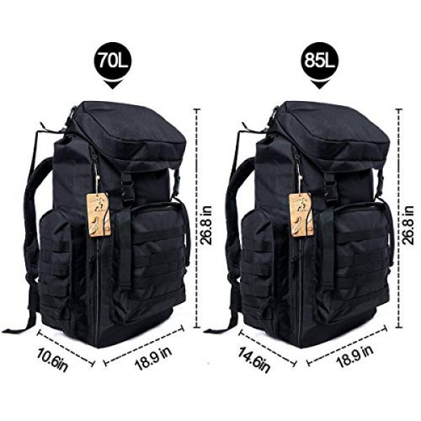 CREATOR Tactical Pouch 4 CREATOR 70-85L Large Capacity Tactical Travel Backpack MOLLE Hiking Rucksack Outdoor Travel Bag for Travelling Trekking Camping Hiking Hunting & Sports Events