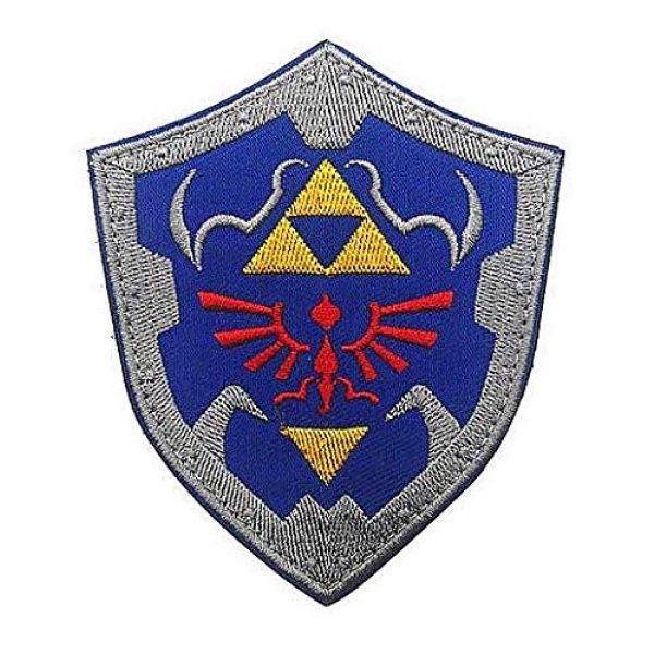 Embroidery Patch Airsoft Morale Patch 1 The Legend of Zelda Link Shield Military Hook Loop Tactics Morale Embroidered Patch