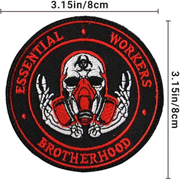 APBVIHL Airsoft Morale Patch 4 4 PCS Operation Enduring Cluster Fuck Outbreak Team Response Embroidered Patch, Brotherhood Essential Workers Embroidery Patches, Tactical Military Morale Applique Badge Fastener Hook and Loop Backing