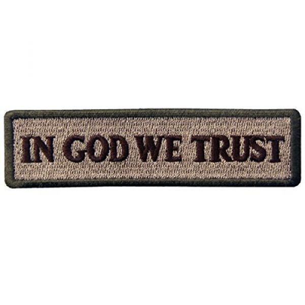 EmbTao Airsoft Morale Patch 1 EmbTao in GOD We Trust Embroidered Tactical Morale Iron On Sew On Patch - Multitan