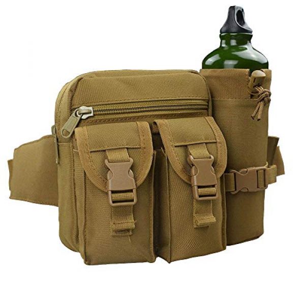 Gexgune Tactical Pouch 1 Gexgune Tactical Kettle Bag Outdoor Waist Belt Bag 900D Military Water Bottle Holder Bag Waterproof Utility Bag for Running Climbing