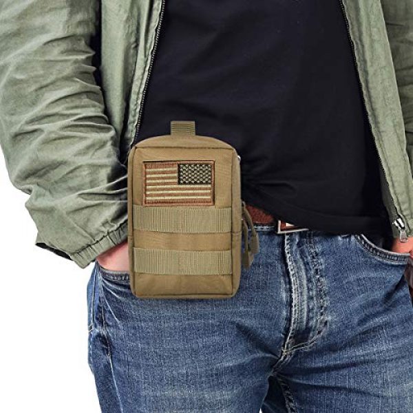 Gogoku Tactical Pouch 5 Gogoku Molle Pouch 2 Packs Tactical Molle Pouches Compact Utility EDC Waist Bag Pack with 10 D Ring Clip