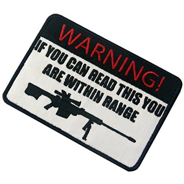 EmbTao Airsoft Morale Patch 4 If You Can Read This You are Within Range Tactical Military Morale Applique Fastener Hook & Loop Patch