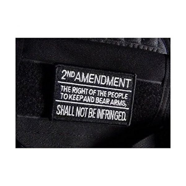 Empire Tactical USA Airsoft Morale Patch 2 Tactical 2nd Amendment Black Tactical Morale Patch