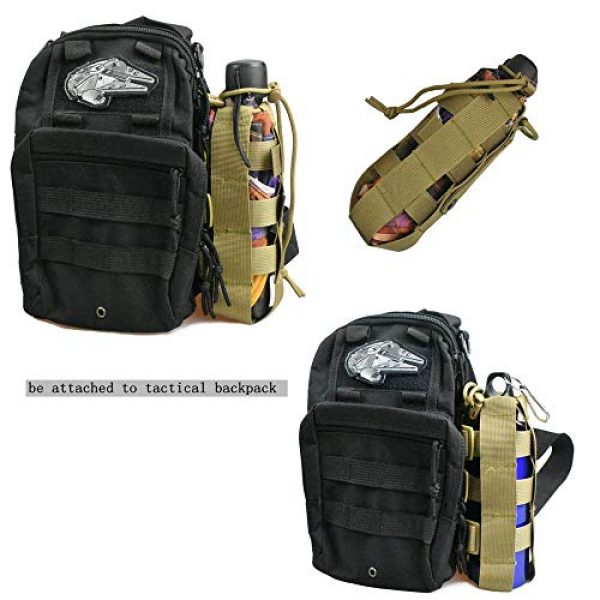 JFFCE Tactical Pouch 6 JFFCE Minimalist Adjustable MOLLE Water Bottle Holder Kettle Pouch Belt Bottle Carrier for 17-42 Oz Water Bottle