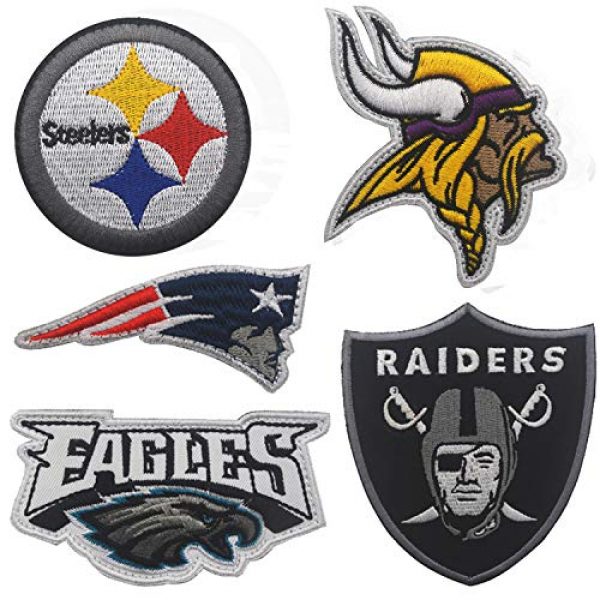 ODSP Airsoft Morale Patch 1 Football Team Logo Patches Embroidered Tactical Military Morale Patch with Hook and Loop Fasteners Backing Emblem Badge 5PCS