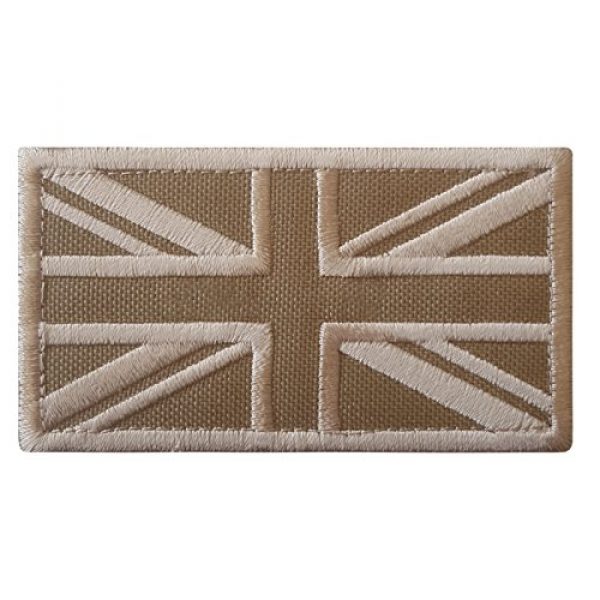 LEGEEON Airsoft Morale Patch 1 LEGEEON Coyote Tan Great Britain UK Union Jack Flag Subdued Arid Morale Tactical Badge Army Embroidery Hook&Loop Patch