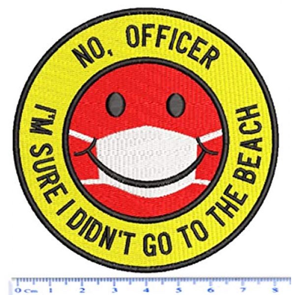 smART-patches Airsoft Morale Patch 2 Cute Coronavirus Covid-19 Smiley Face Beach Surfer Surfing Sunburn Doctor Nurse Patient Shirt Morale Patch 8cm / 3.2 inch - Badge - Patches - Car - Movie - 70's
