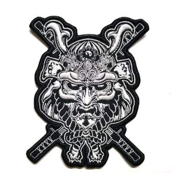 Tactical Embroidery Patch Airsoft Morale Patch 3 Bushido Samurai Japanese Warrior Tactical Embroidery Patch Hook & Loop Morale Patch Military Patch for Clothing Accessory Backpack Armband (2pcs)