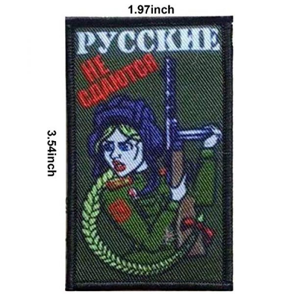 ODSP Airsoft Morale Patch 3 Russians Do Not Yield, Green CSN FSB Alfa Group, AK47 Tactical Morale Military Embroidered Patch 5PCS