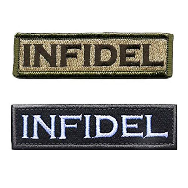 New-Hi Airsoft Morale Patch 5 New-Hi Infidel Modern Swat Military Great Value Patch Tape Full Embroidery Army Morale Badge Armband-Black