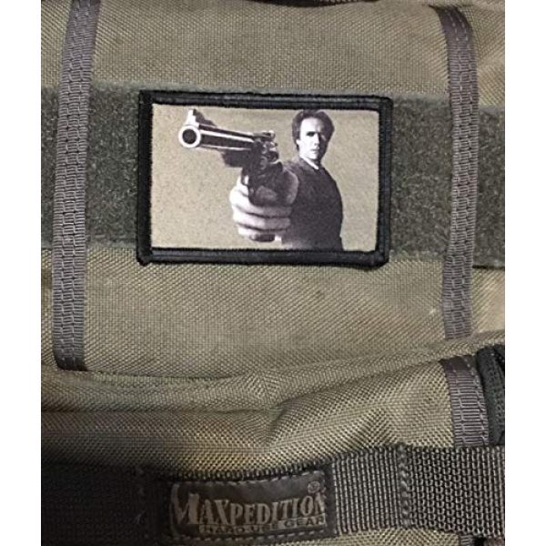RedheadedTshirts Airsoft Morale Patch 2 Clint Eastwood 44 Magnum Revolver Morale Patch Funny Tactical Military 2x3"
