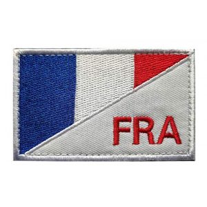 Tactical Embroidery Patch Airsoft Morale Patch 1 France Flag Tactical Embroidery Patch Hook & Loop Morale Patch Military Patch for Clothing Accessory Backpack Armband