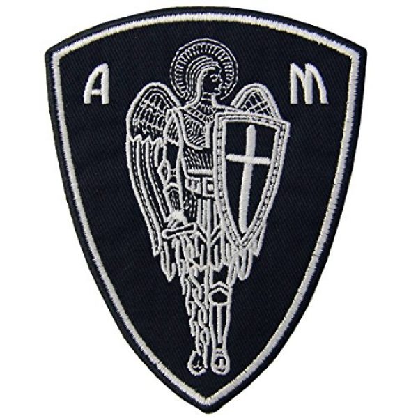 Rocking Planet Airsoft Morale Patch 1 Saint Christian Archangel St.Michael Protection Cross Shield Patch Embroidered Applique Iron On Sew On Emblem