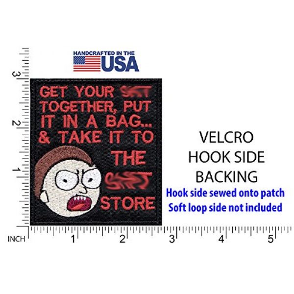 Tactical Patch Works Airsoft Morale Patch 2 Morty Sh-t Pack Your Sh-t Put It In A Bag Patch