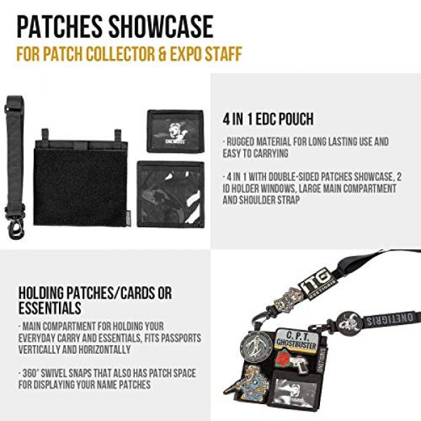 OneTigris Tactical Pouch 6 OneTigris MOLLE Admin Pouch & Patches Showcase ID Holder Badge