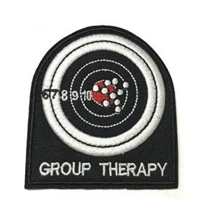 Appalachian Spirit Airsoft Morale Patch 1 Group Therapy Range Target 3" Embroidered Patch DIY Iron or Sew-on Decorative Vacation Travel Souvenir Applique Biker Emblem Badge Military Veteran Tactical Funny Humor