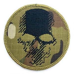 Almost SGT Airsoft Morale Patch 1 Ghost Recon Wildlands Skull Logo - Funny Tactical Military Morale Embroidered Patch Hook Backing(Camouflage)