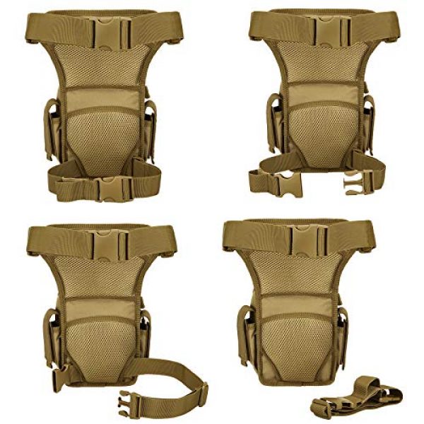 Protector Plus Tactical Pouch 6 Protector Plus Tactical Drop Leg Bag Military Tool Gear Fanny Thigh Pack Utility Airsoft Motorcycle Cycling Waist Gear Pouch (Patch Included)