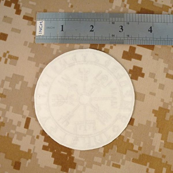 LEGEEON Airsoft Morale Patch 7 LEGEEON Glow Dark Vegvisir Viking Compass Norse Rune Morale Tactical Sew Iron on Patch