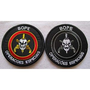 Embroidered Patch Airsoft Morale Patch 1 2pc BOPE Brazil Army Rio DE Janeiro TROPA DE Elite Troop 3D Tactical Patch Military Embroidered Morale Tags Badge Embroidered Patch DIY Applique Shoulder Patch Embroidery Gift Patch