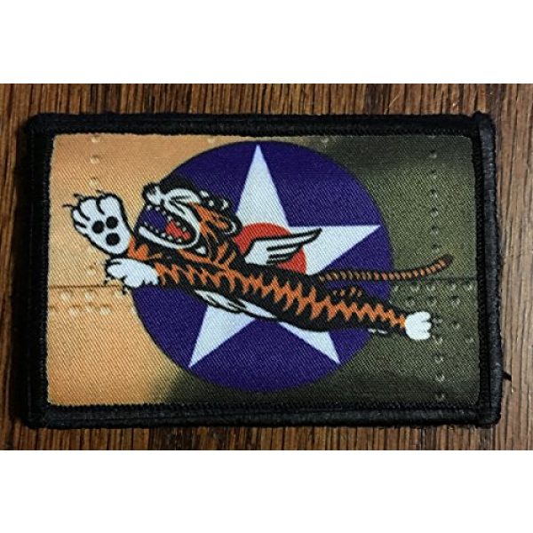 RedheadedTshirts Airsoft Morale Patch 2 WWII Flying Tigers Morale Patch. Perfect for your Tactical Military Army Gear, Backpack, Operator Baseball Cap, Plate Carrier or Vest. 2x3" Hook Patch. Made in the USA