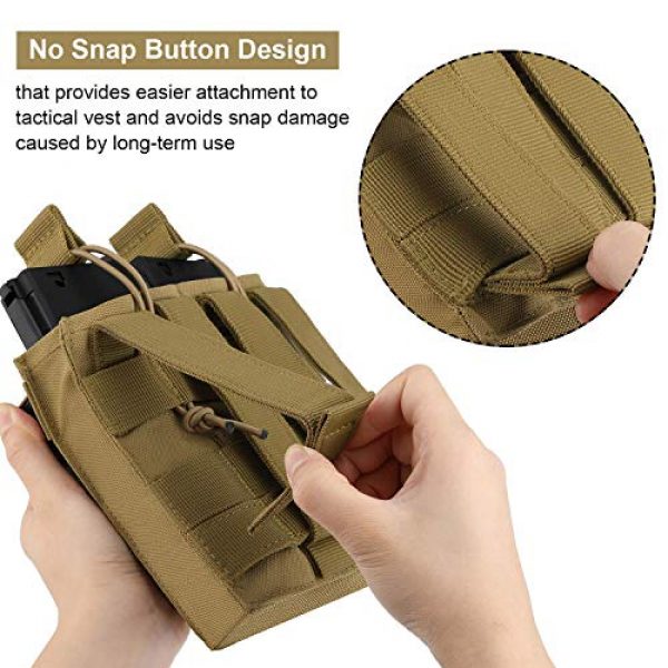 Gonex Tactical Pouch 5 Gonex MOLLE Water Bottle Pouch with Double Molle Mag Pouch for Outdoor Activities