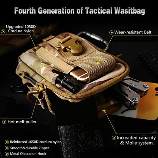 ANTARCTICA Tactical Pouch 4 ANTARCTICA 1050D Tactical Molle EDC Pouch Waist Bag Cell Phone Holster Holder Outdoor Hip Waist Belt Bag Wallet Purse