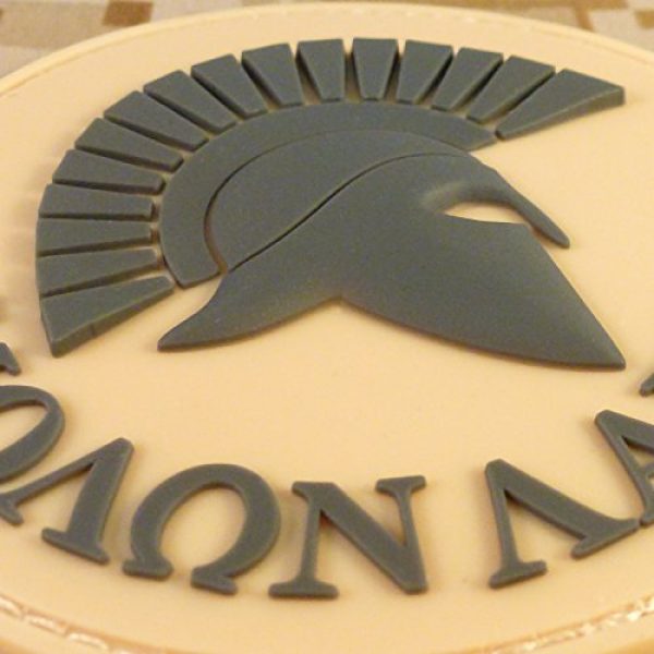 LEGEEON Airsoft Morale Patch 3 Desert Arid Spartan Molon Labe AOR1 US Navy Seals Morale Tactical PVC Rubber Touch Fastener Patch
