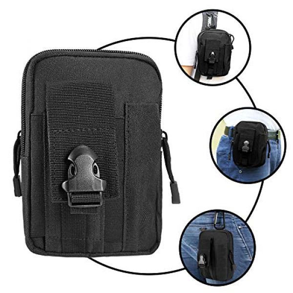 Boruk Tactical Pouch 4 Boruk Universal Outdoor Tactical Molle Pouch, EDC Waist Bag Pocket Organizer for iPhone X Samsung S8 & Less Than 6.2" Smartphone