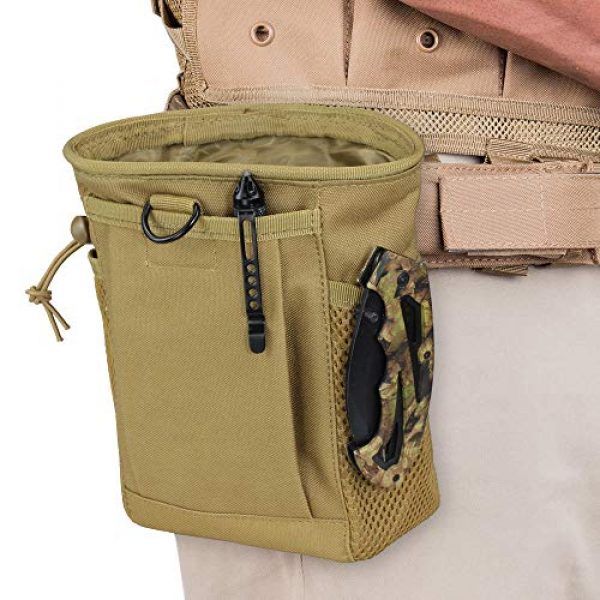 LIVANS Tactical Pouch 2 LIVANS Tactical Molle Dump Pouch, Magazine Recovery Pouch Drastring Ammo Bag Belt Utility Fanny Adjustable Military Holster Bag Outdoor for Airsoft Paintball Hunting Gear