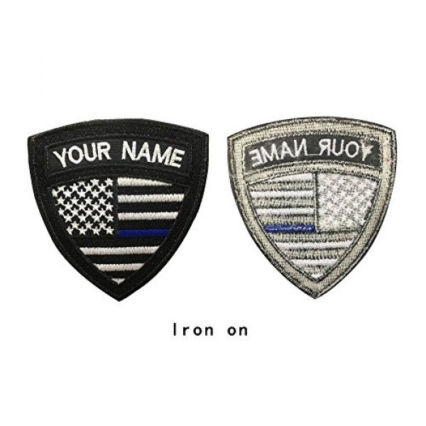Graceful life Airsoft Morale Patch 5 Custom US Military Name Patch, Custom Embroidery Name Patches 2 PCS, Personalized Tactical Military Patches, Number Tag with Hook and Loop for Clothing Backpacks Caps Hats Jackets(2)