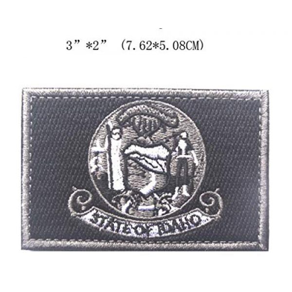 Tactical Embroidery Patch Airsoft Morale Patch 3 State Flag of Idaho Embroidery Patch Military Tactical Morale Patch Badges Emblem Applique Hook Patches for Clothes Backpack Accessories