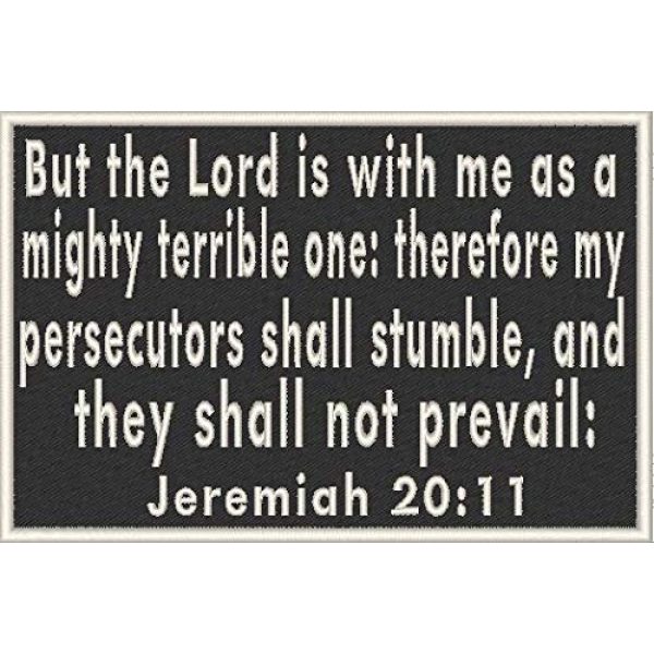 Victoriou Airsoft Morale Patch 1 Jeremiah 20:11 Patch with Brand Christian Morale Military Emblem