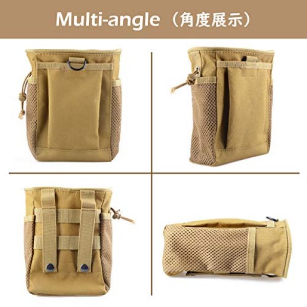 TRIWONDER Tactical Pouch 5 TRIWONDER Molle Drawstring Magazine Dump Pouch Tactical EDC Utility Fanny Hip Holster Bag Waist Bag Military Bag Outdoor Ammo Pouch