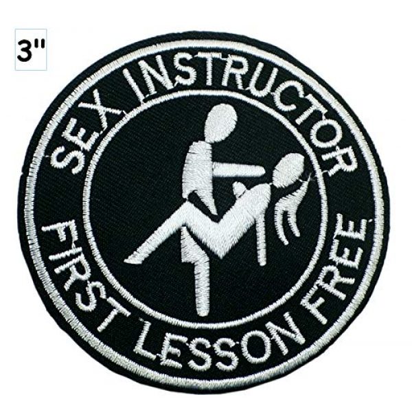 Appalachian Spirit Airsoft Morale Patch 2 Sex Instructor First Lesson Free 3.5" Embroidered Patch DIY Iron or Sew-on Decorative Vacation Travel Souvenir Applique Biker Emblem Badge Military Veteran Tactical Funny Humor