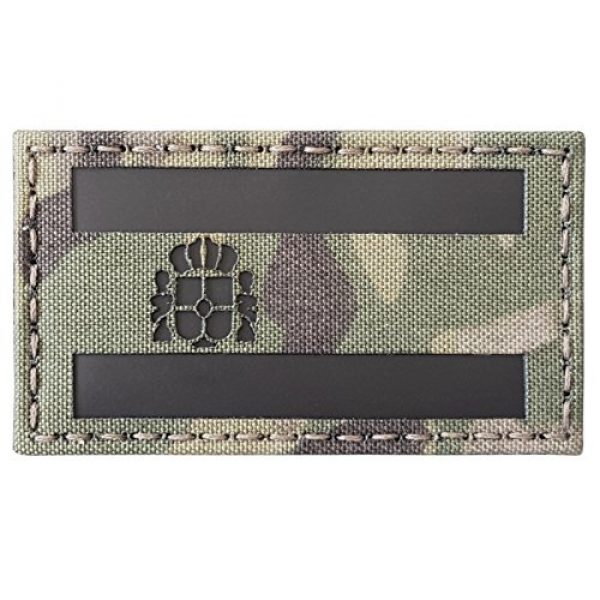 Tactical Freaky Airsoft Morale Patch 1 Multicam Infrared IR Spain Flag Bandera Espaa 3.5x2 IFF Tactical Morale Touch Fastener Patch