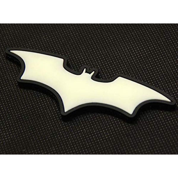 BritKitUSA Airsoft Morale Patch 3 BritKitUSA The Dark Knight Batman 3D PVC Glow in The Dark GITD SWAT Rubber Patch Hook Backing