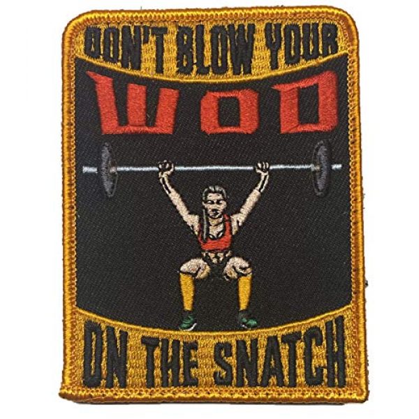 F-Bomb F Morale Gear Airsoft Morale Patch 1 Don't Blow Your WOD On The Snatch - Funny Crossfit Embroidered Morale Patch with Hook and Loop Backing