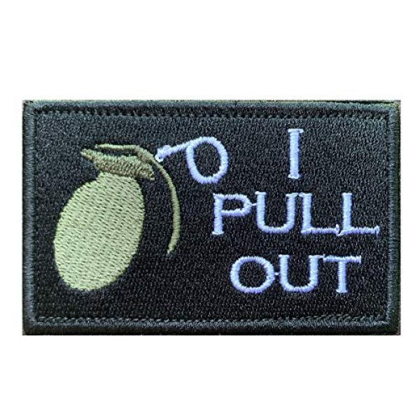 Antrix Airsoft Morale Patch 1 Antrix Black I Pull Out The Grenade Funny Military Hook & Loop Tactical Patch